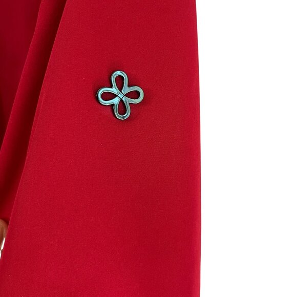 Womens Coat Plus Size 16 W Extra Large Red Hooded Gorpcore Jacket Preppy** - Picture 6 of 8